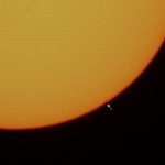 The beginning of the Venus transit