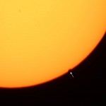 The beginning of the Venus transit