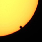 The beginning of the Venus transit